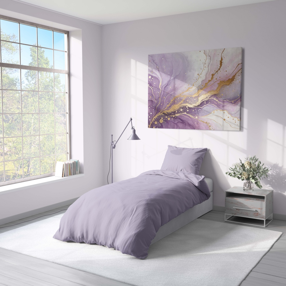 Комплект постільної білизни Mono 1.5 фіолетовий Luna