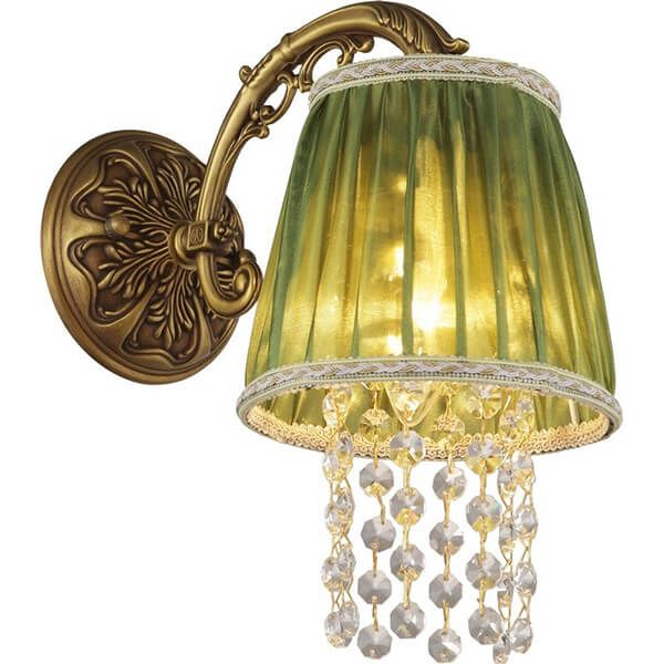 Бра Altalusse INL-6123W-01 золотая бронза/зеленый