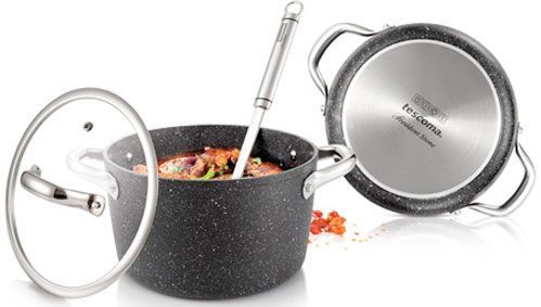 Каструля з кришкою PRESIDENT Stone 6,0 л 780325 Tescoma