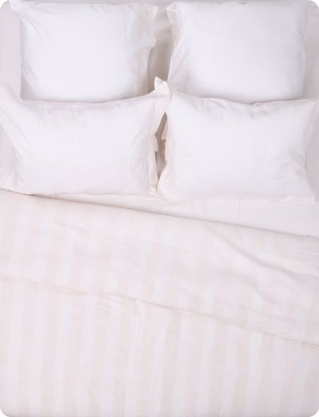 Комплект постільної білизни Emboss 2 айворі Sesli Tekstil 