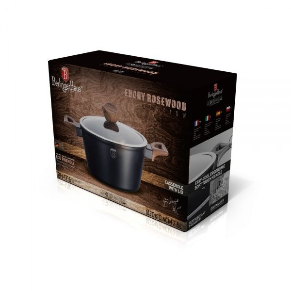 Каструля з кришкою Ebony ROSEWOOD Collection 2,5 л BH 1716 Berlinger