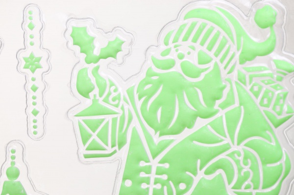 Наклейка декоративна силіконова флуоресцентна мікс (6 дизайнів) в асортименті 30x30 см