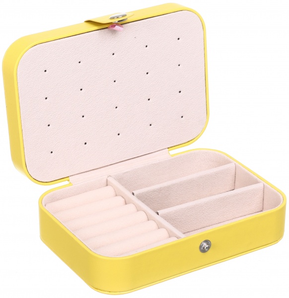 Шкатулка для украшений Flatty 16x11.5x5 см желтый