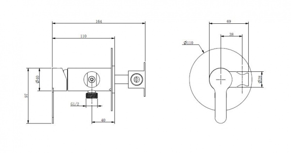 Смеситель для биде Mixxen Kanzas MXIN0640