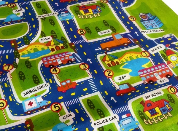  Lanor Коврик Lanor беби мат Поляна/Город (200х180х0,5см)