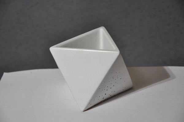 Кашпо декоративне Octos білий бетон