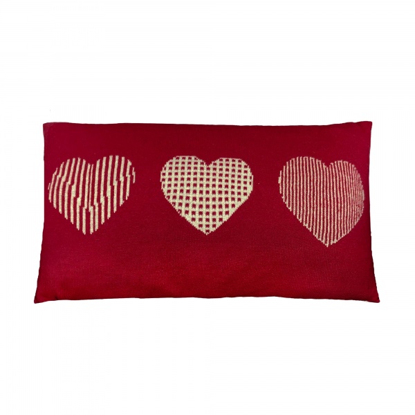 Подушка декоративная Сердца 30x45 см 1001 Бежевая 