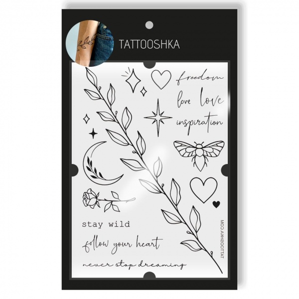 Тату временное TATOOSHKA Freedom Love