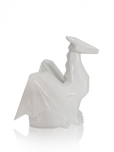 Декорація новорічна Дракон 14x11x17 см 2024-17 2024-17 білий 