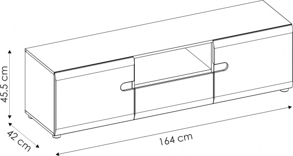 Тумба Meble Wojcik Linate 50 RTV 2D-1S LTK-01 трюфель/альпийский белый 