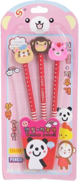 Набор карандашей чернографитных Зоопарк розовый