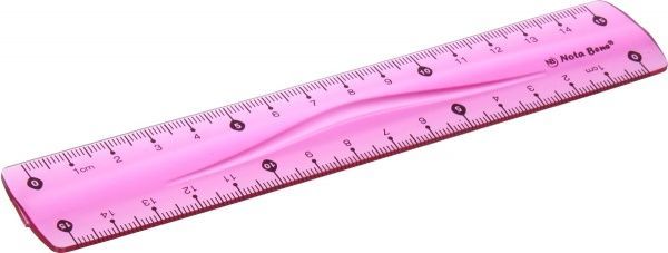 Лінійка гнучка 15 см рожева Nota Bene
