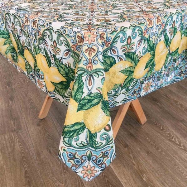 Скатерть гобелен Lemon 130x140 см Прованс 