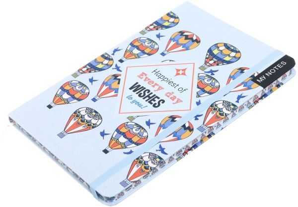 Книга для нотаток Wishes повітряні кулі А5 80 аркушів