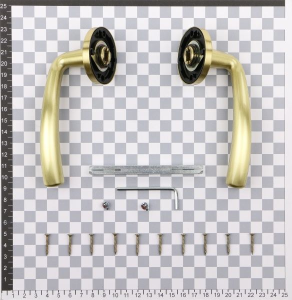 Ручка на розетці Fimet 145-273 F.02 матова латунь