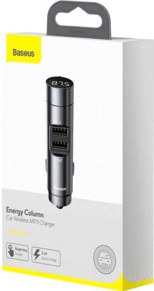 FM-трансмиттер BASEUS Energy Column MP3 Charger (CCNLZ-0G) Dark grey