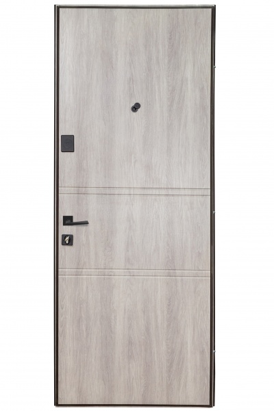 Двері вхідні Revolut Doors В-617 мод. 234-237 дуб тютюн / дуб немо срібний 2050x850 мм ліві