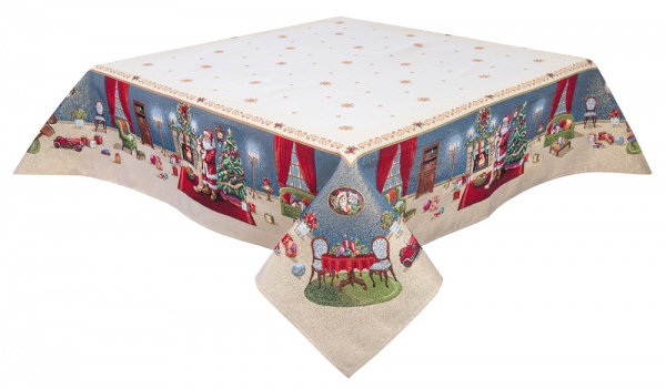 Скатерть Новогодняя сказка 137x137 см Limaso 