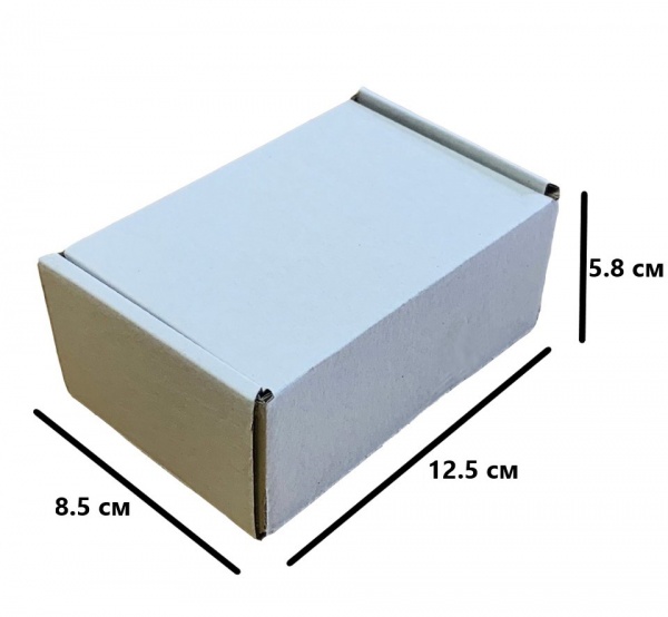 Гофроящик самосборный Т22 белый 125x85x58 мм