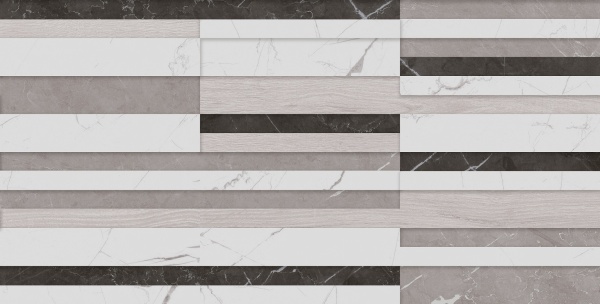 Плитка Allore Group Marmolino MIX W\DEC P NR Satin (54,4) 31x61x7 