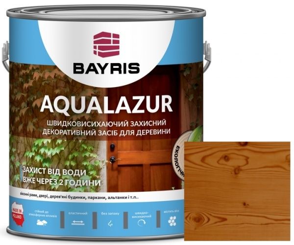 Лазурь Bayris Aqualazur Тик мат 2,5 л