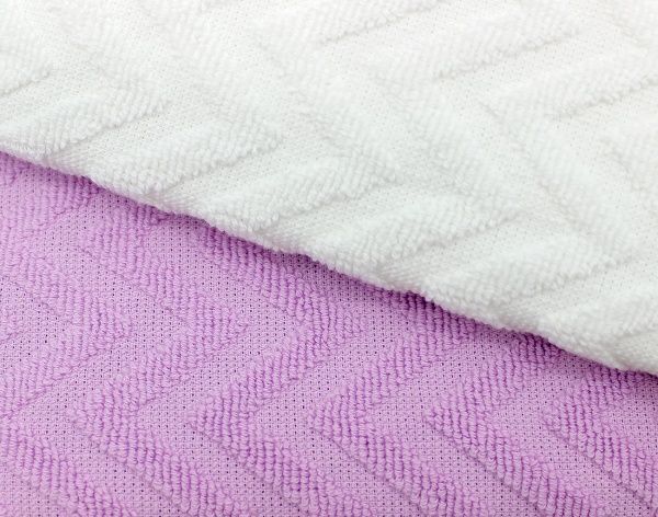 Набір рушників Зигзаги (2 шт.) 40x60 см молочний/ фіалковий Simi 