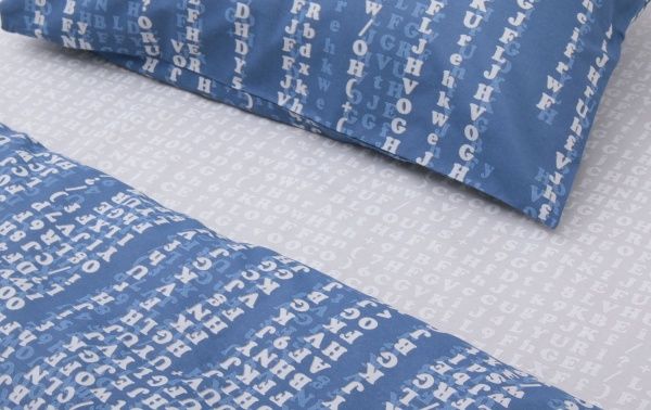 Комплект постільної білизни Code 1.5 синій із сірим UP! (Underprice) 