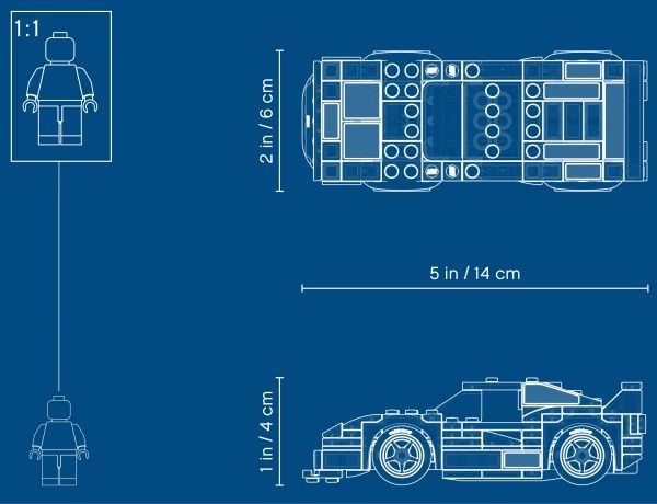 Конструктор LEGO Speed Champions Автомобиль Ferrari F40 Competizione 75890