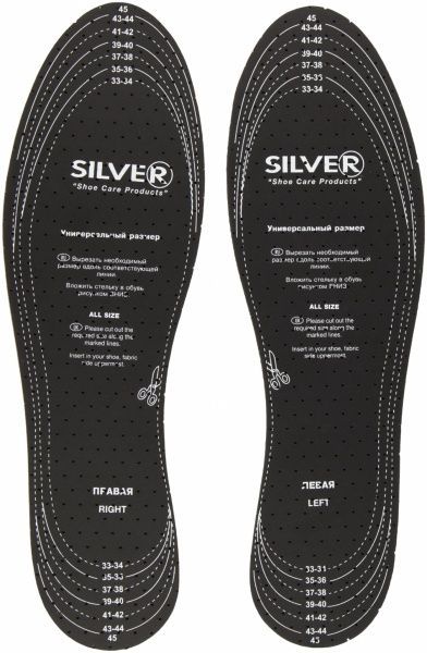 Устілки для взуття всесезонні антизапах Silver 36-46