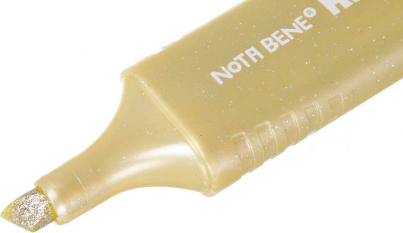 Маркер текстовий Nota Bene with glitter 521B-24 yellow жовтий