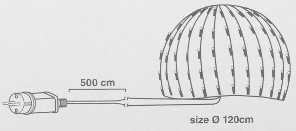 Гирлянда-фигура диаметр 120 см встроенный светодиод (LED) 144 ламп 