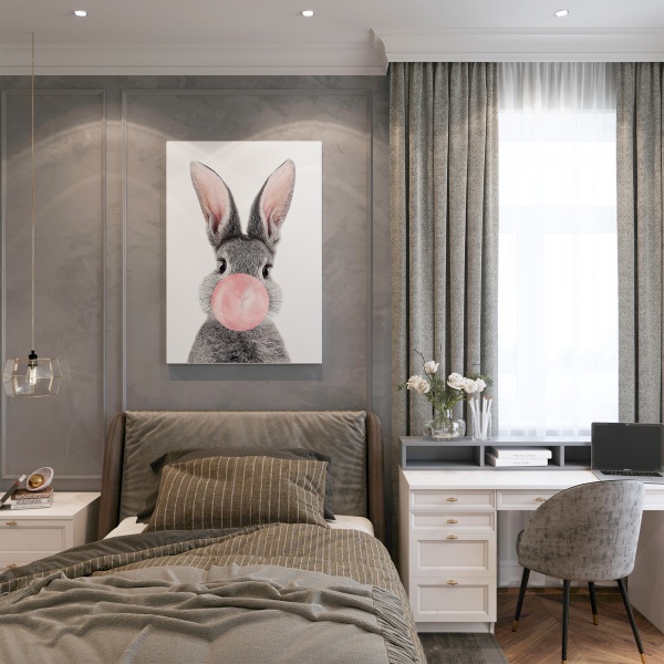 Картина на холсте Зайка с жевачкой 50x70 см WS Holst 14082210 