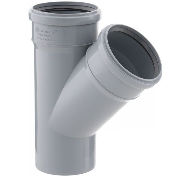 Трійник каналізаційний Європласт 110x110 мм 45°