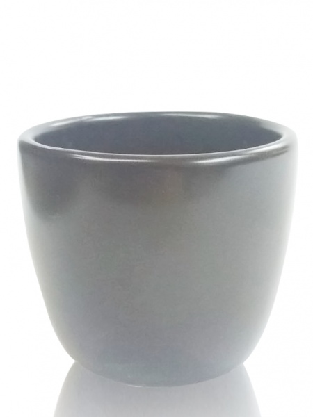 Кашпо керамічне Eterna круглий 0,25 л світло-сірий (207-7) 