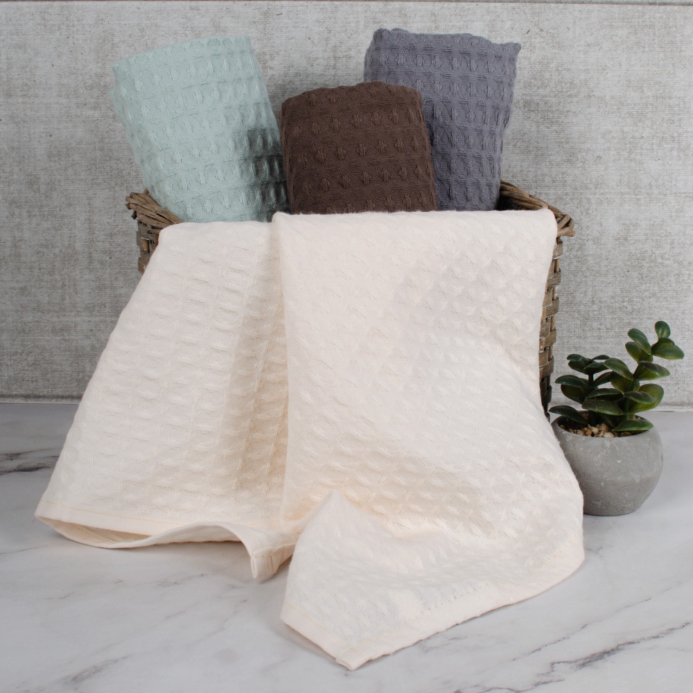 Рушник вафельний 40x60 см молочний