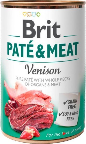 Консерва Brit Care Pate & Meat для собак c олениной 400г