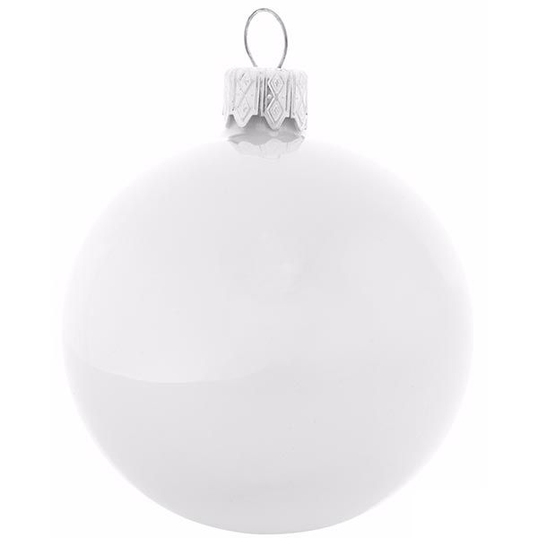 Шар стеклянный d60 белый