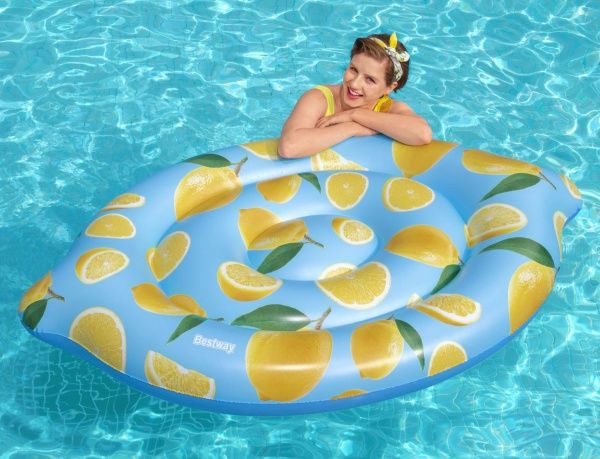 Матрац надувний Bestway із запахом лимону 176х122 см різнокольоровий