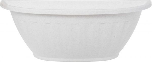 Горщик пластиковий Алеана Терра Овал настінний фігурний 4л (113069) біло-сірий 