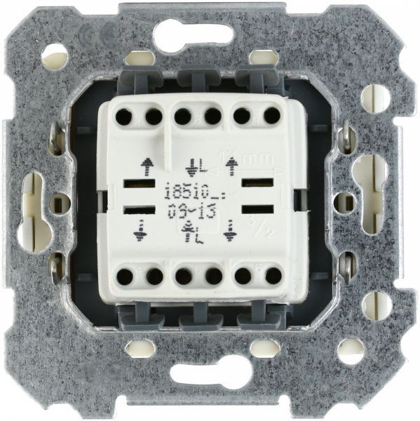 Вимикач прохідний двоклавішний Siemens Iris без підсвітки 16 А 250В IP20 білий 18510 W