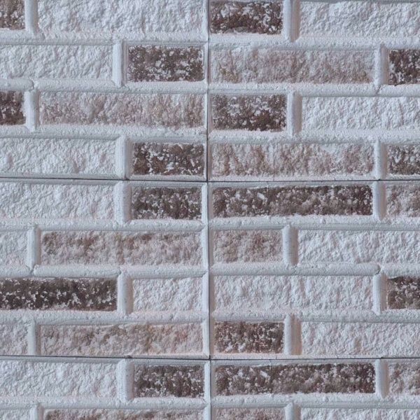 Плитка гіпсова пряма Gipsanit під цеглу біла з коричневим 0,8 кв.м 