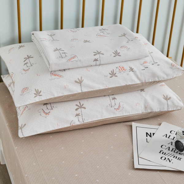 Комплект постельного белья Palms 1,5 бежево-белый La Nuit 