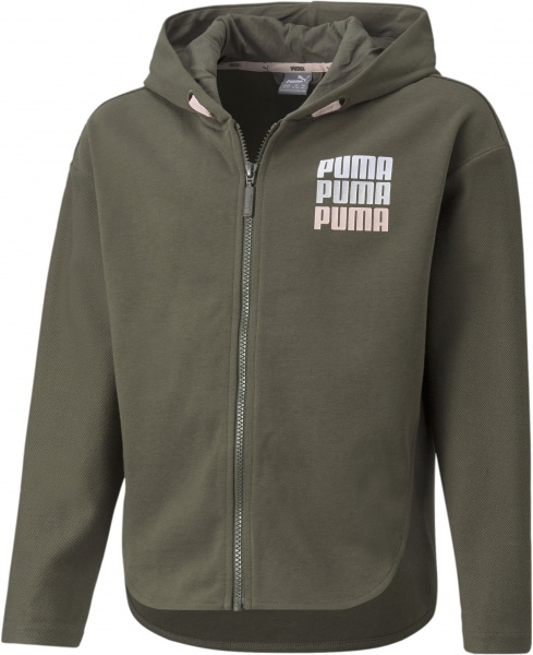 Джемпер Puma Alpha Full-Zip Jacket 58923844 р. 116 хаки