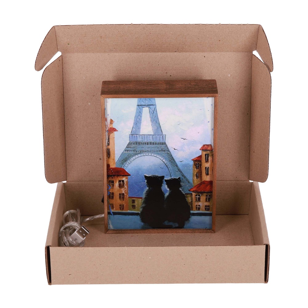 Настольная лампа декоративная The 11's Любовь худ. Дарчук 1x3 Вт дуб