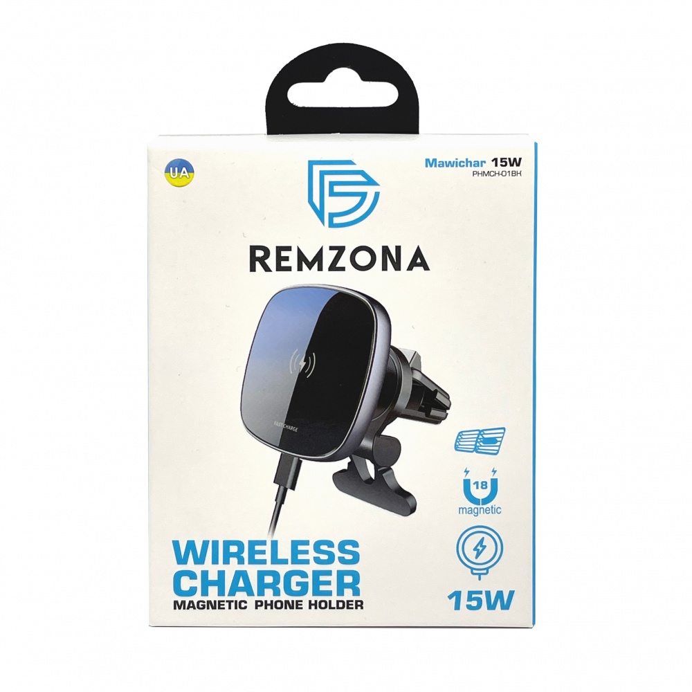 Автотримач Mawichar 15W PHMCH-01BK Remzona