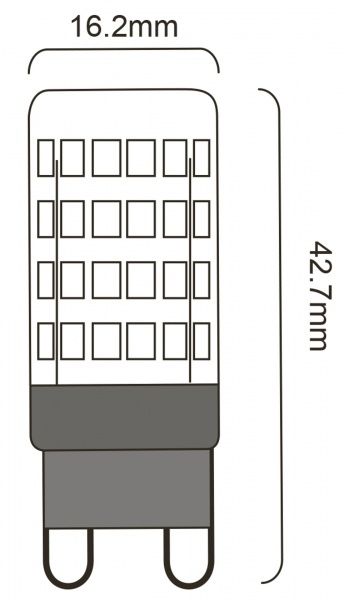 Лампа светодиодная Hopfen 4,5 Вт капсульная прозрачная G9 220 В 2800 К 