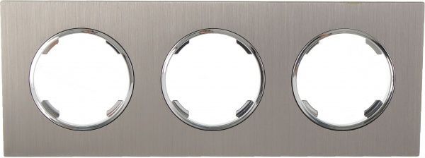 Рамка трехместная HausMark Bela матовый хром SNG-FRM.RD20G3-MC