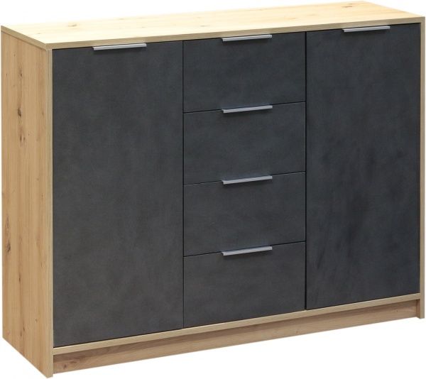 Комод Матера 1148х354х883 см дуб артизан/матера 