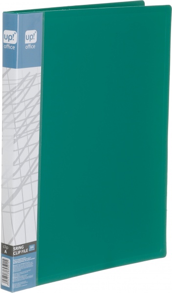 Скоросшиватель A4 с пружинным механизмом Clip A зеленый UP! (Underprice)