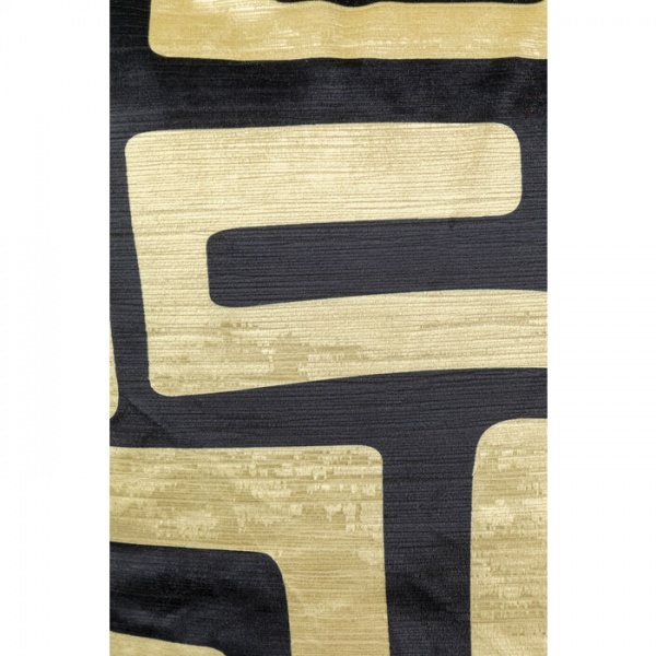 Подушка Лабиринт 45x45 см черный с бежевым KARE Design 